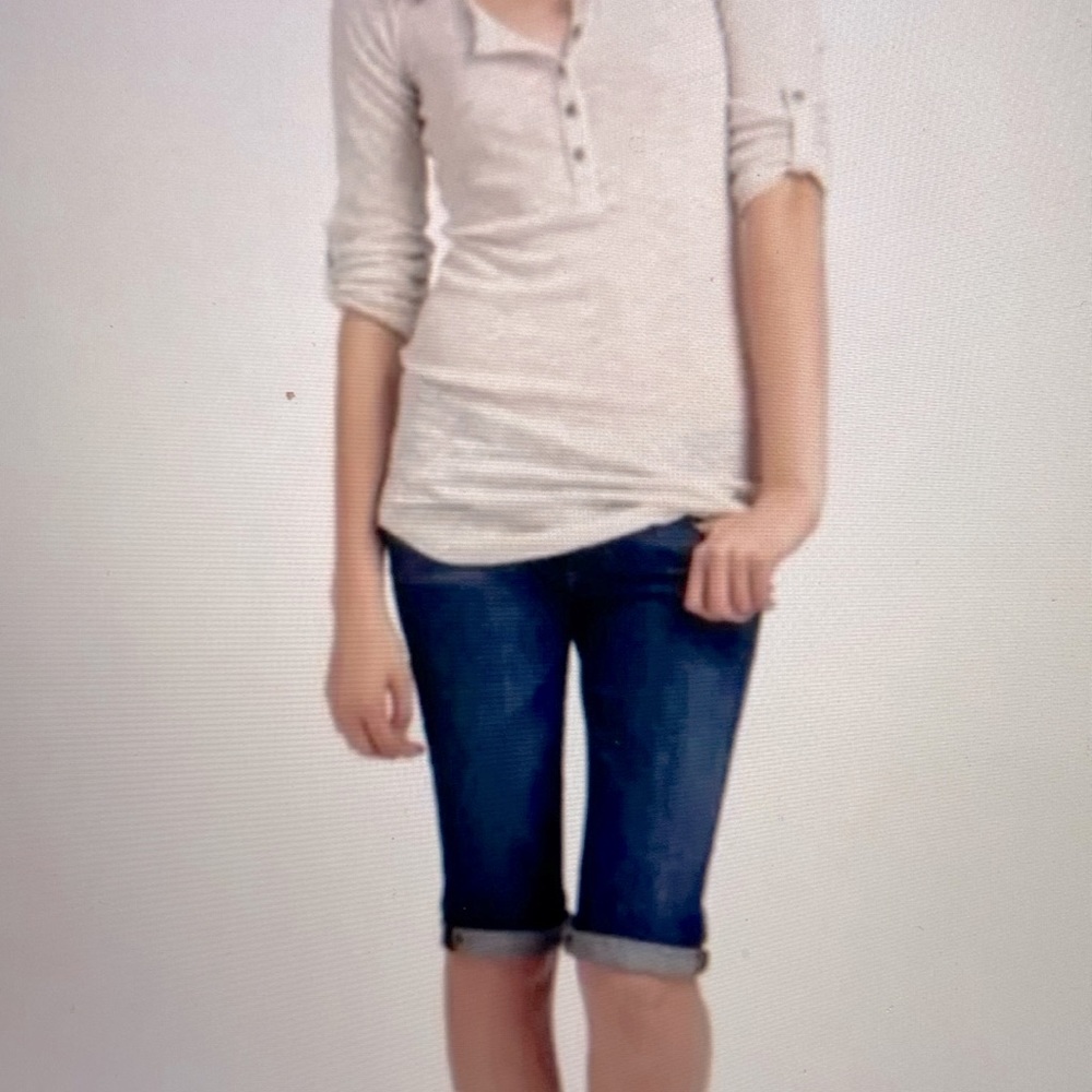 AG Adriano Goldshmied The Malibu Crop Pant Bermuda Short in Dark Wash Si… - Picture 2 of 9